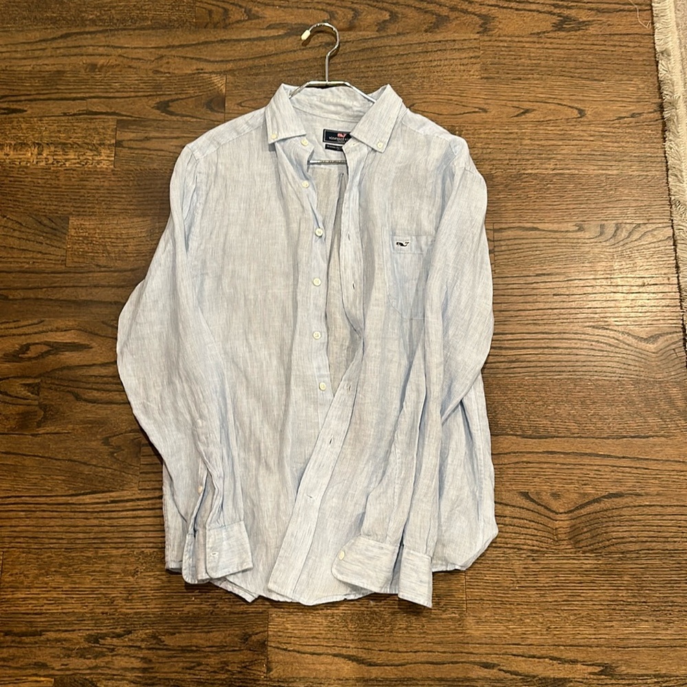 Linen vineyard vines shirt - medium